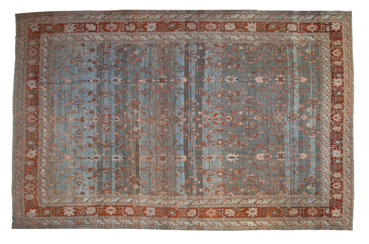 12.5x20 Vintage Distressed Bibikabad Carpet // ONH Item ee004418