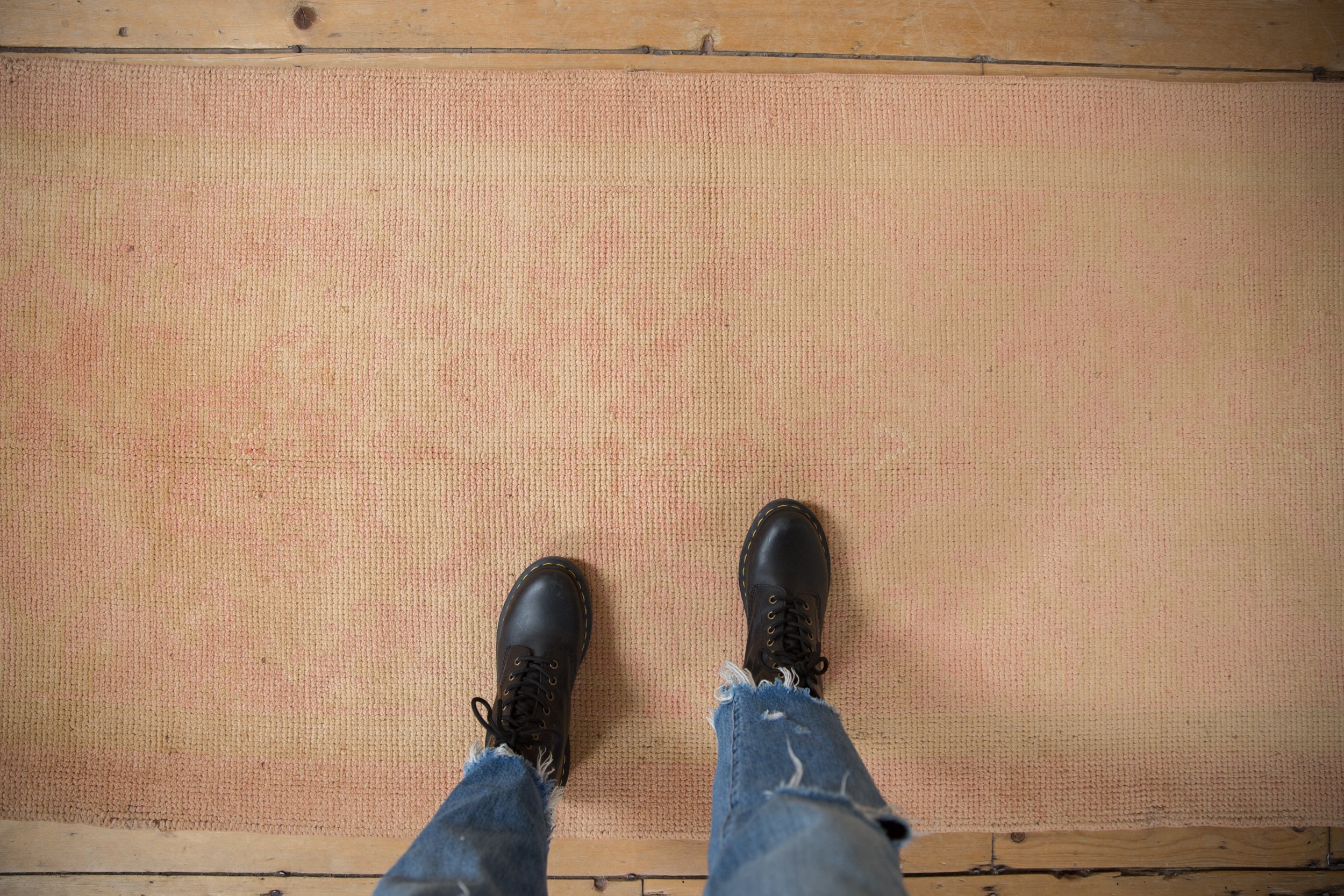 3x11.5 Vintage Distressed Oushak Rug Runner // ONH Item ee004433 Image 1