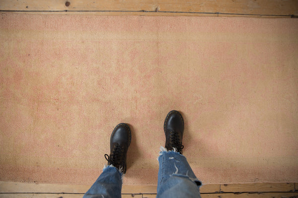 3x11.5 Vintage Distressed Oushak Rug Runner // ONH Item ee004433 Image 1