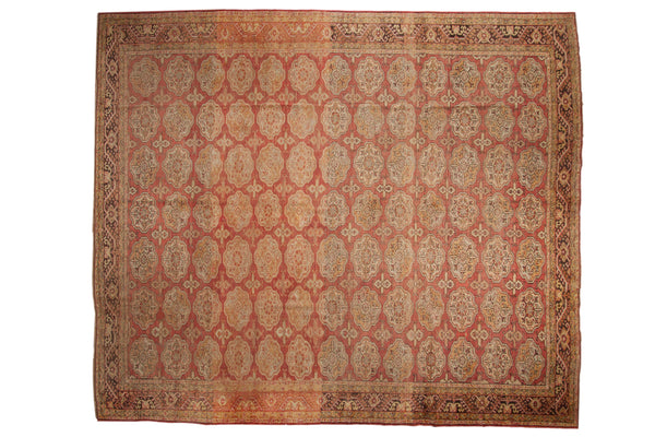 11.5x13.5 Vintage Distressed Oushak Carpet // ONH Item ee004434