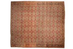 11.5x13.5 Vintage Distressed Oushak Carpet // ONH Item ee004434