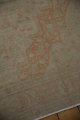 A close view of the Kayseri carpet's mostly even wear, highlighting its low pile and knotted texture.