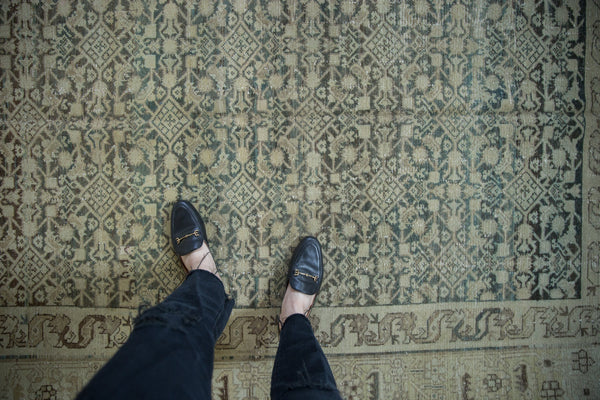 6.5x9.5 Vintage Distressed Hamadan Carpet // ONH Item ee004463 Image 1