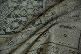 Softly draped vintage Hamadan rug highlighting the evenly worn pile and supple texture.