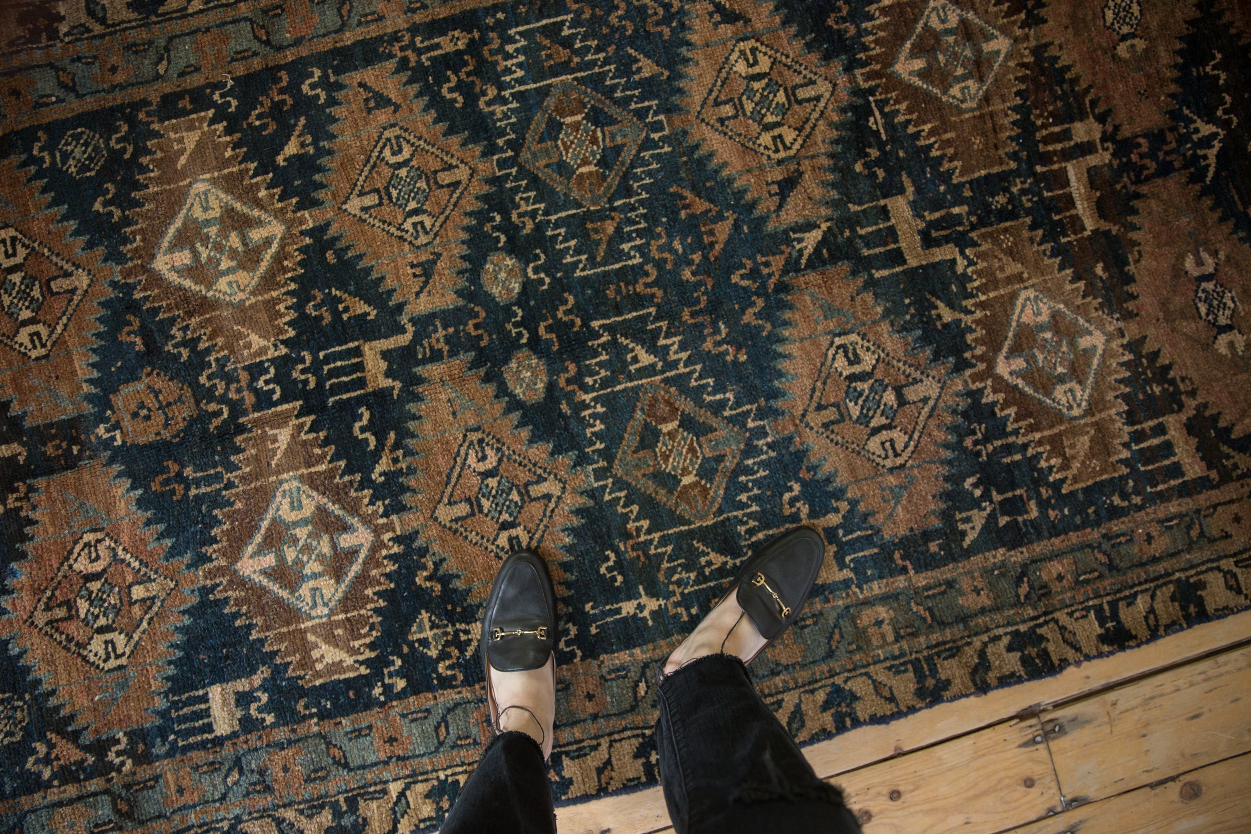 4x10.5 Vintage Distressed Kurd Rug Runner // ONH Item ee004464 Image 1