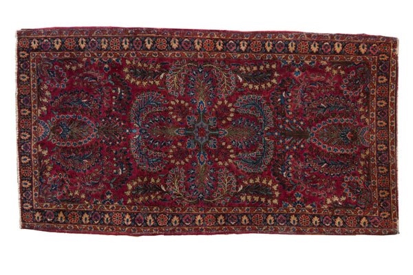 2.5x5 Vintage American Sarouk Rug Runner // ONH Item ee004470