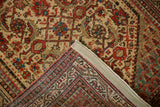 Reverse view of a vintage Serbend rug showing the hand-knotted foundation and intact side cord.