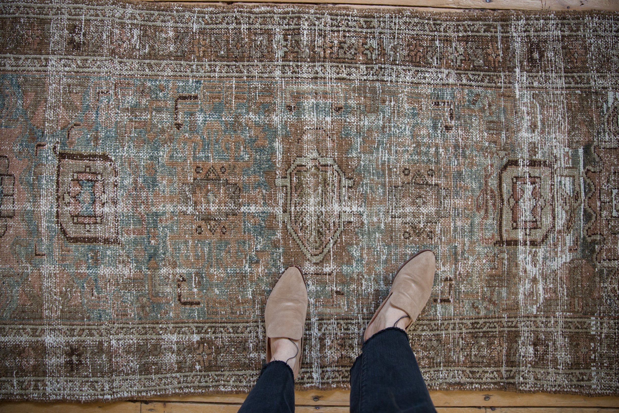 3x6 Vintage Distressed Hamadan Rug Runner // ONH Item ee004495 Image 1