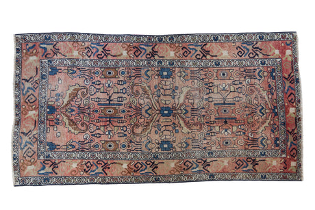 3x6 Vintage Distressed Hamadan Rug Runner // ONH Item ee004499