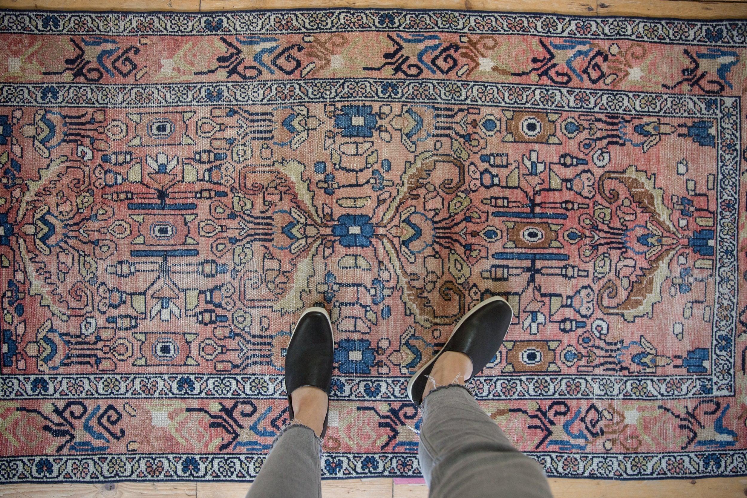 3x6 Vintage Distressed Hamadan Rug Runner // ONH Item ee004499 Image 1