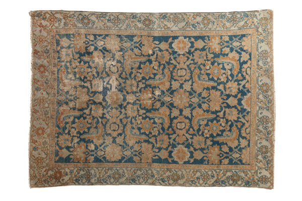 3.5x4.5 Vintage Fine Distressed Malayer Square Rug // ONH Item ee004505