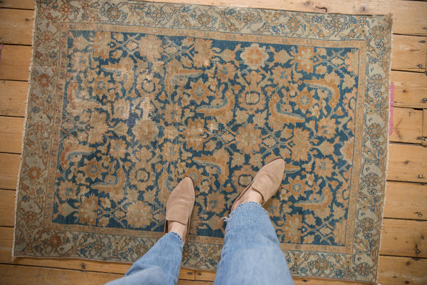 3.5x4.5 Vintage Fine Distressed Malayer Square Rug // ONH Item ee004505 Image 1