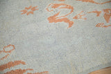 Plush, woolly pile and visible knot heads of a hand-knotted vintage Moroccan rug.