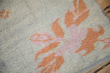 Original side cord selvage and plush hand-knotted pile of a vintage Moroccan rug.