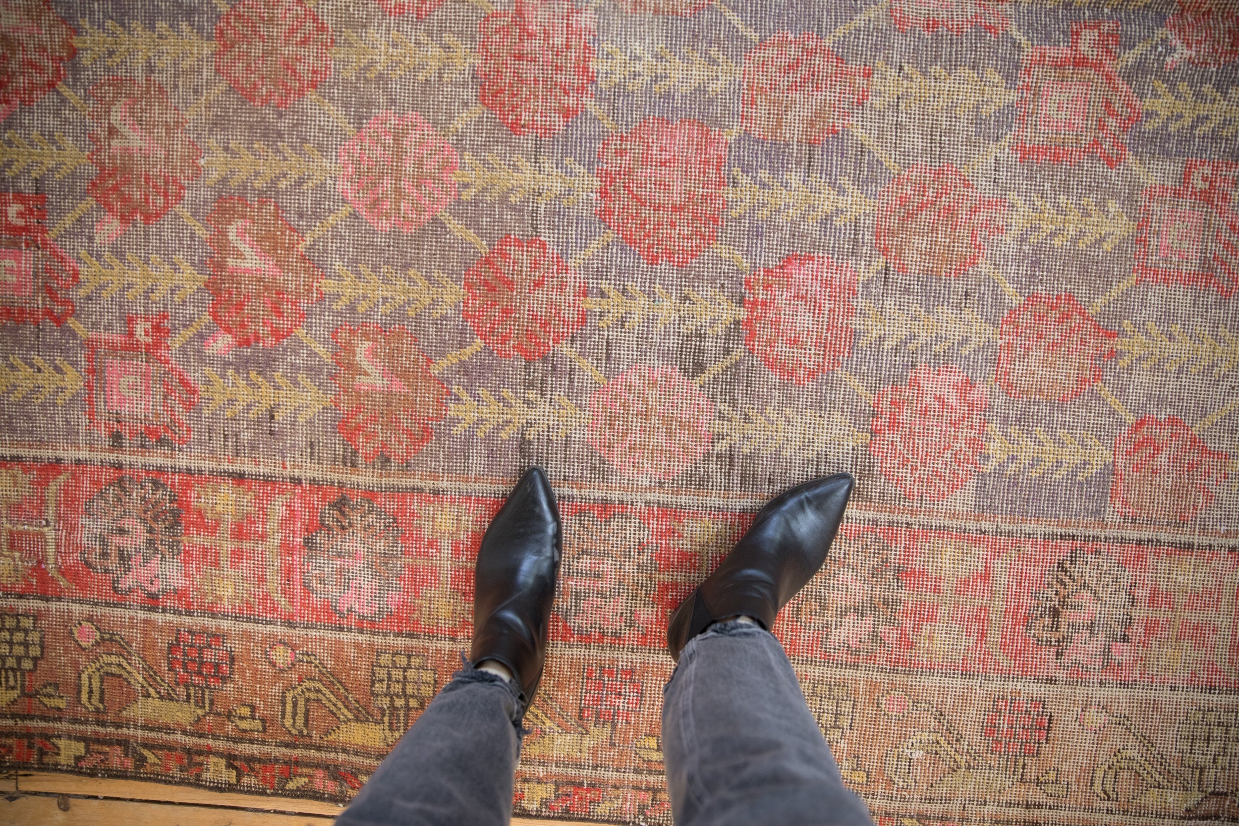 6.5x13 Antique Distressed Khotan Rug Runner // ONH Item ee004520 Image 1