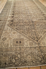 Antique Distressed Hamadan carpet: zig-zag Herati field and Samovar turtle main border.