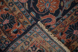 Hand-knotted Dargezine carpet's foundation, showing tight knots, secured side, and fringe.