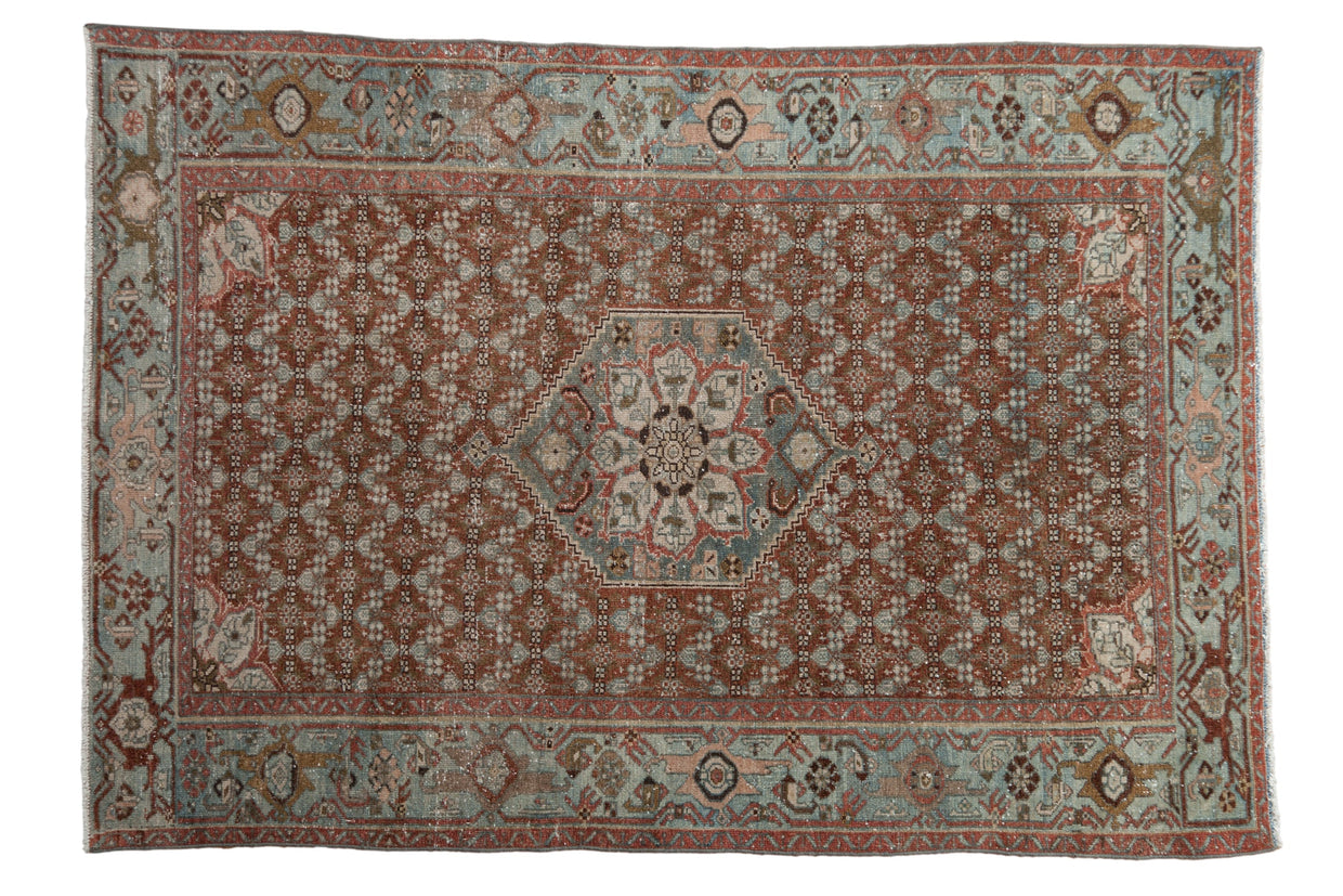 4x6 Antique Distressed Malayer Rug // ONH Item ee004555