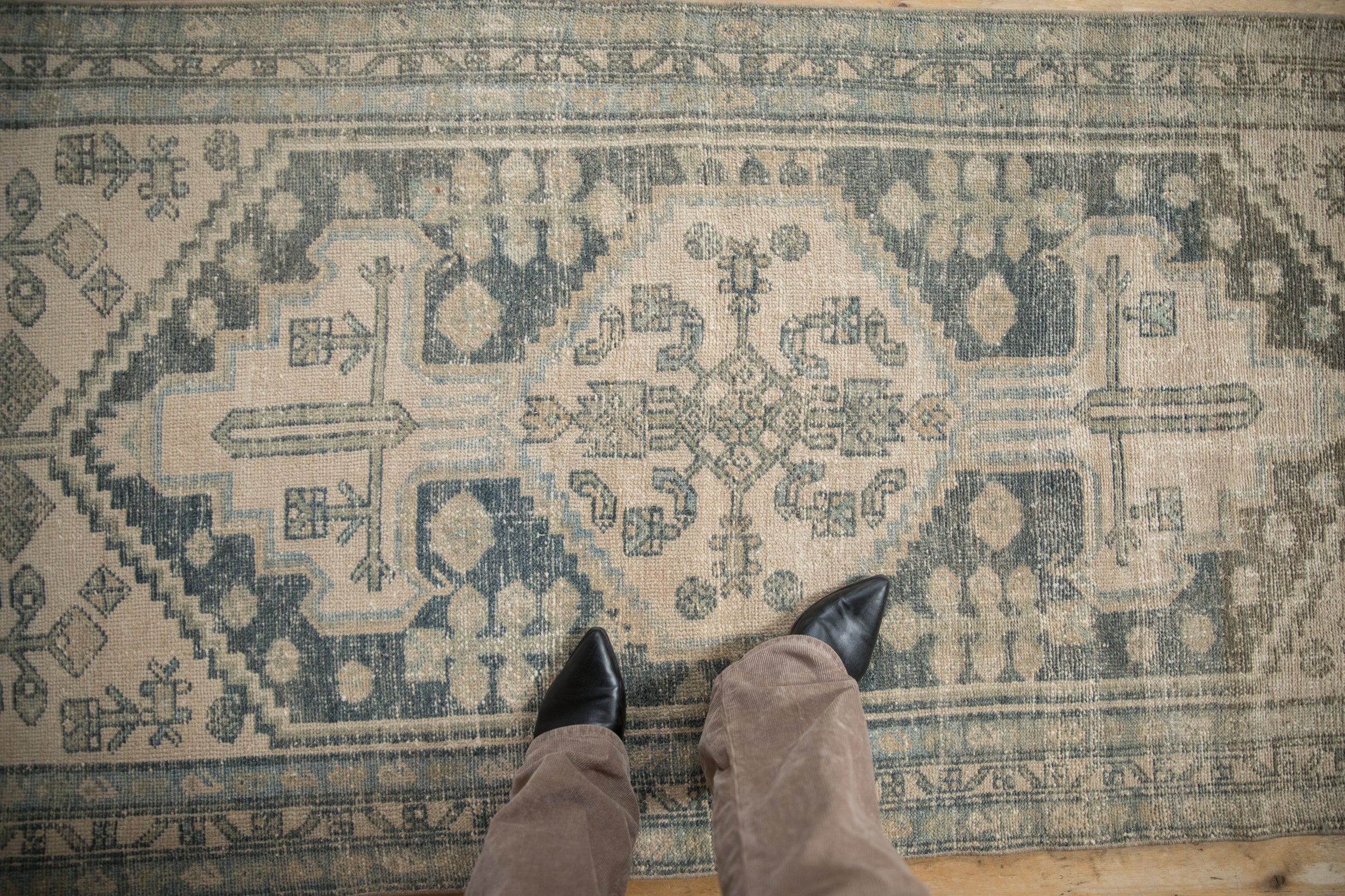 3.5x7.5 Vintage Distressed Hamadan Rug Runner // ONH Item ee004562 Image 1