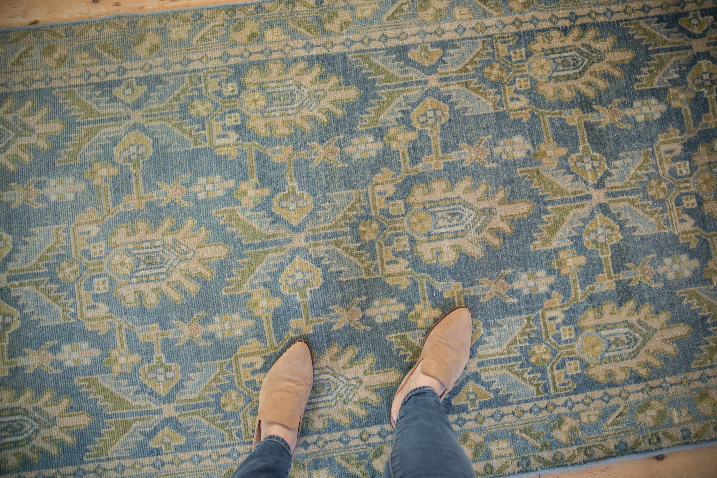 3.5x10 Vintage Distressed Hamadan Rug Runner // ONH Item ee004563 Image 1