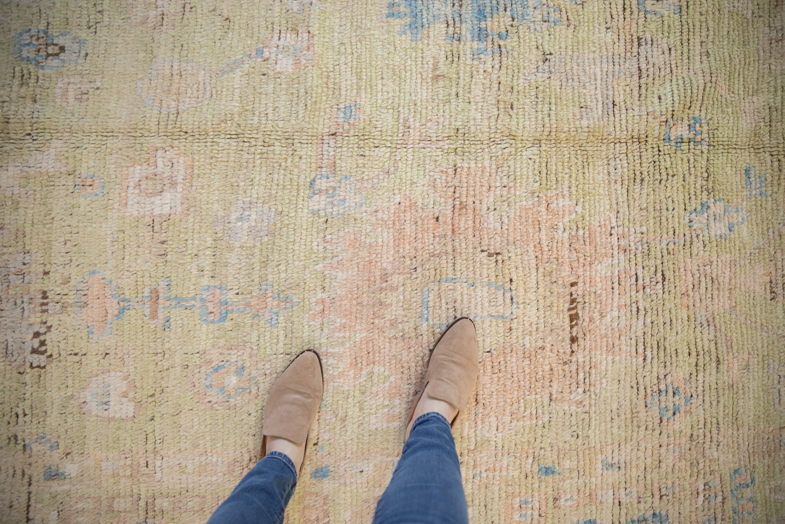 9.5x12 Distressed Afghani Oushak Design Carpet // ONH Item ee004565 Image 1