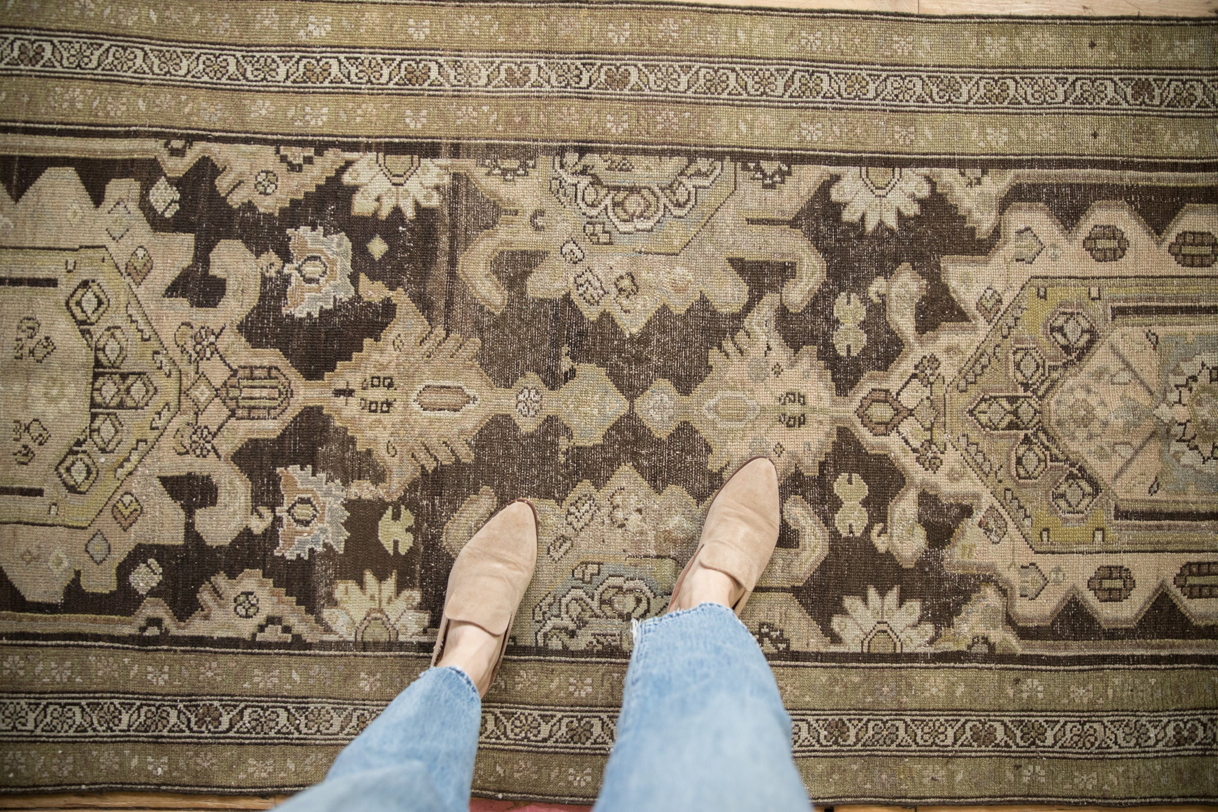 Vintage Distressed Hamadan Rug Runner // ONH Item: ee004576, Image 1