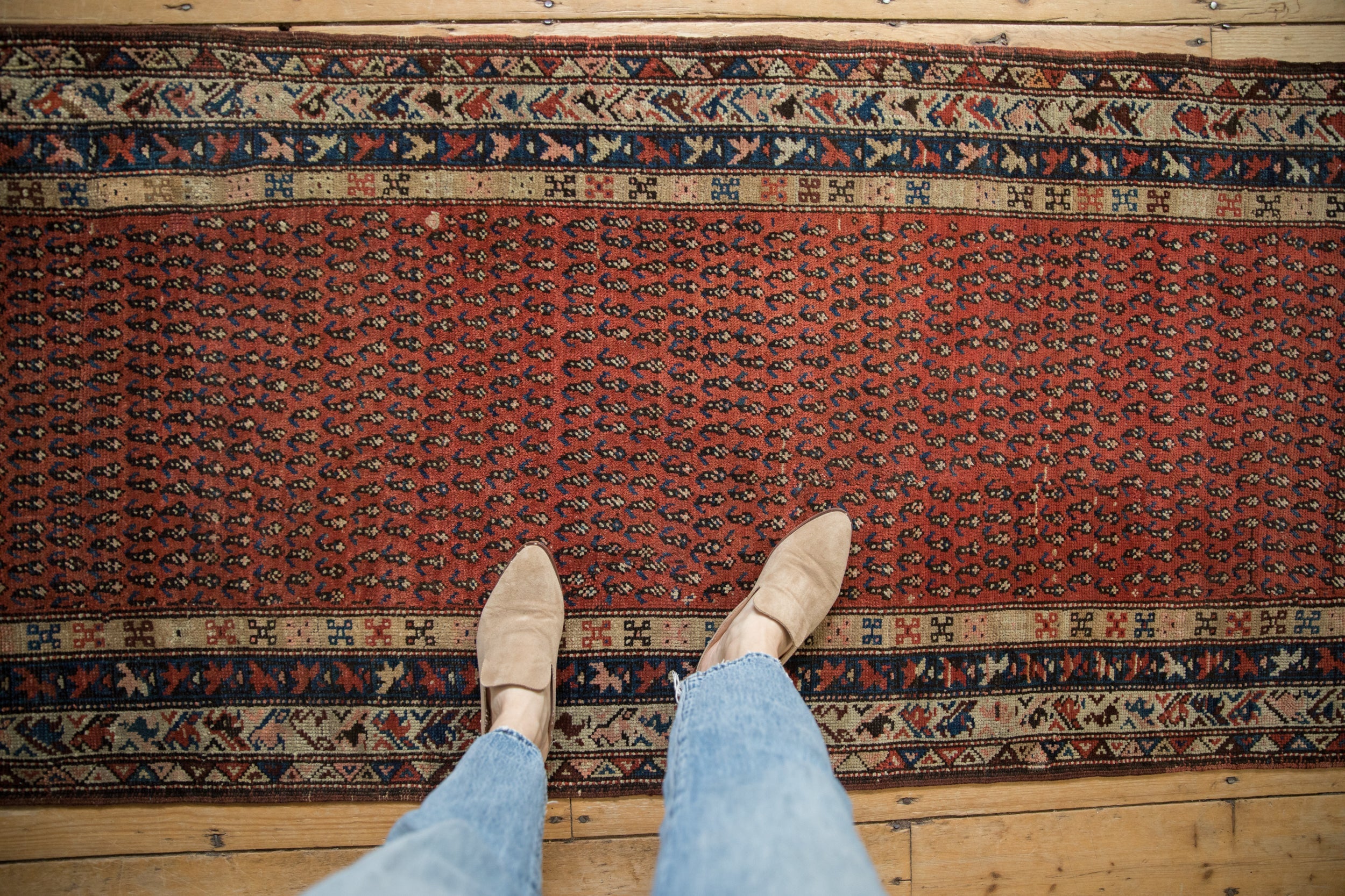 Antique Kurdish Hamadan Rug Runner // ONH Item: ee004599, Image 1