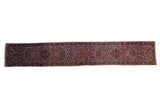Vintage Persian Dargezine runner, dusty rose field, allover thousand flower motif. 2'6