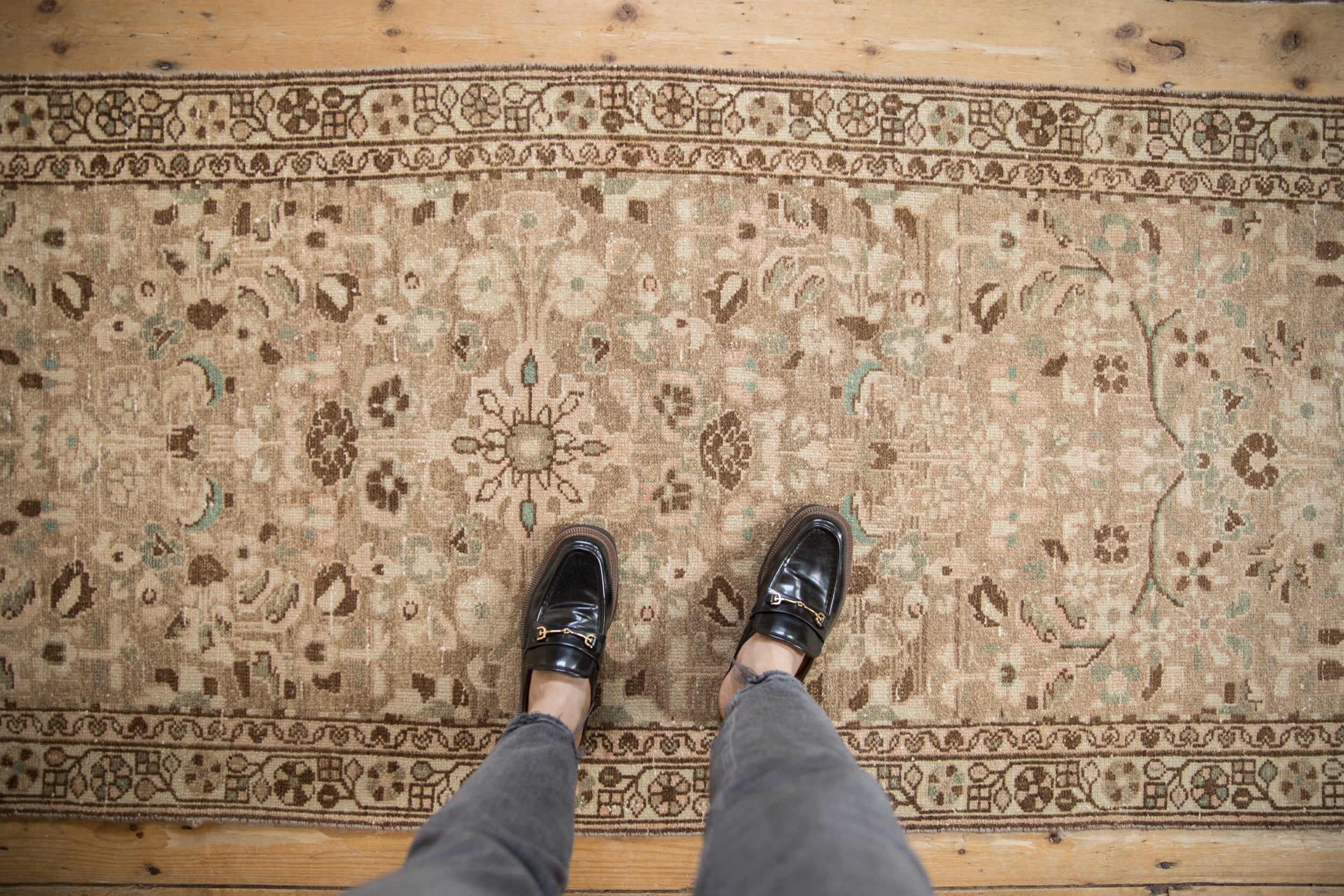 Vintage Distressed Hamadan Rug Runner // ONH Item: ee004613, Image 1