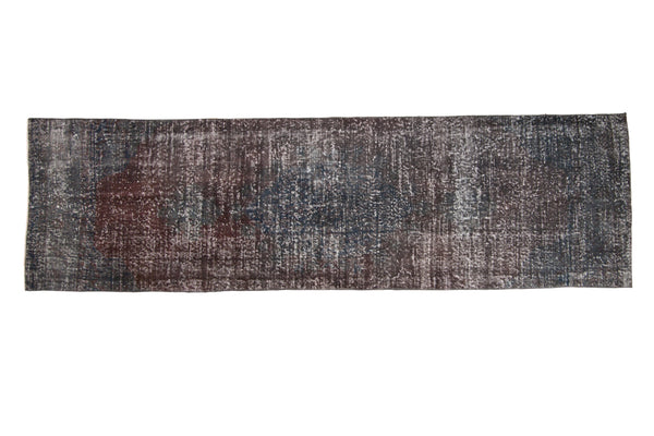 Vintage Distressed Overdyed Fragment Sparta Rug Runner // ONH Item: ee004616