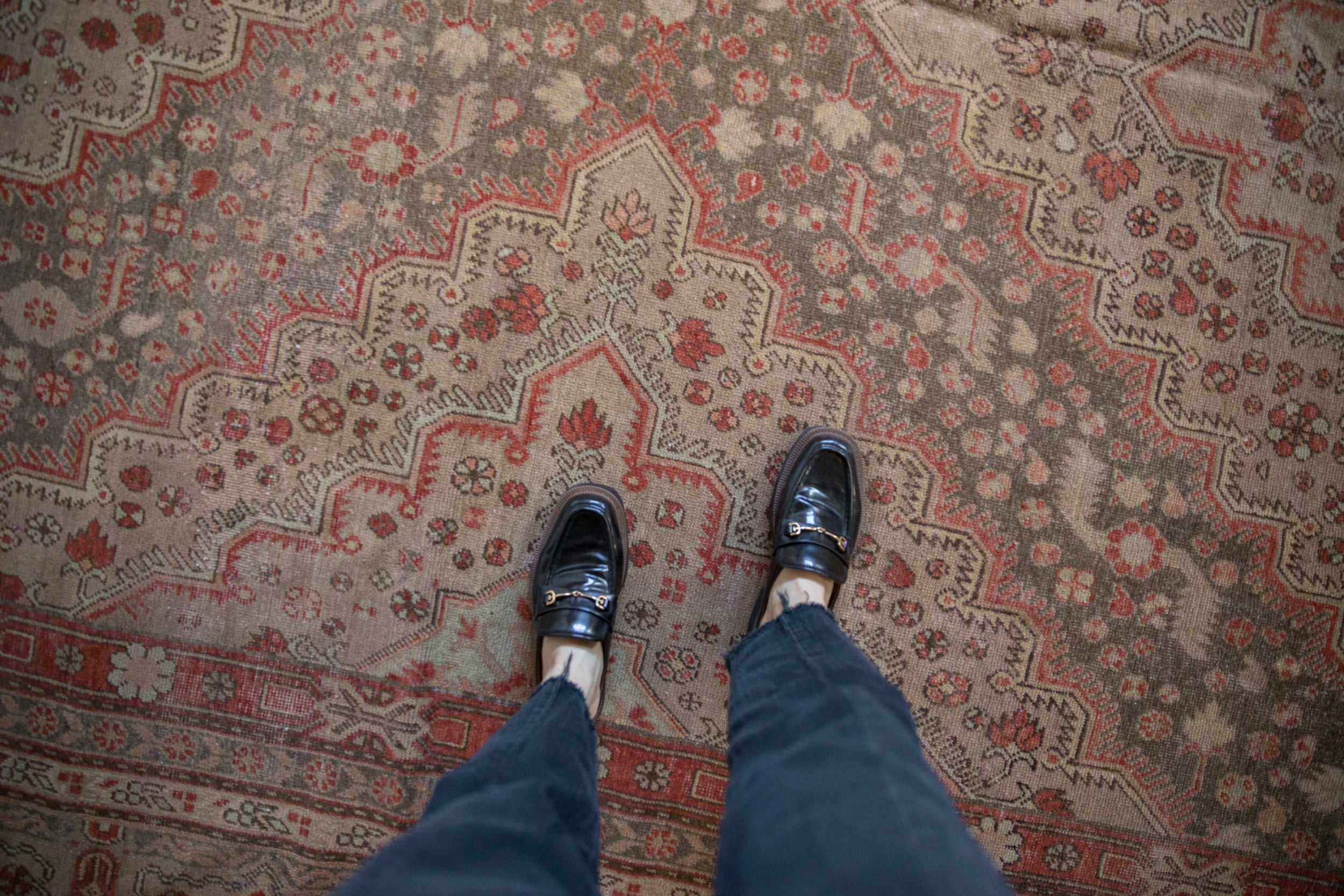 Vintage Distressed Khotan Carpet // ONH Item: ee004626, Image 1