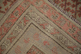 Hand-knotted foundation and secured side cord on the back of an antique Uzbeki Khotan rug.