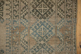 Even wear to the knot heads on a distressed Ersari carpet, highlighting its low pile and geometric pattern.
