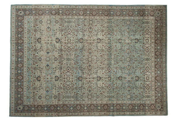 Vintage Fine Distressed Overdyed Qom Carpet // ONH Item: ee004645