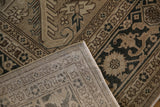 Distressed vintage Sparta rug pile with visible knot heads and hand-knotted reverse.