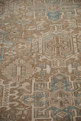 Muted Karaja stylized panels with even wear in coffee, ivory, and powder blue tones.