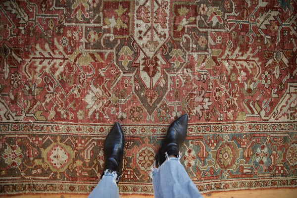 7x10 Vintage Distressed Heriz Carpet