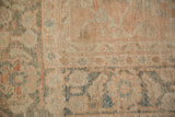 Wear across the knot heads and foundation of a distressed antique Persian Mahal carpet.