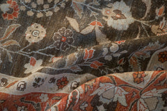 8.5x11.5 Vintage Distressed Tabriz Carpet