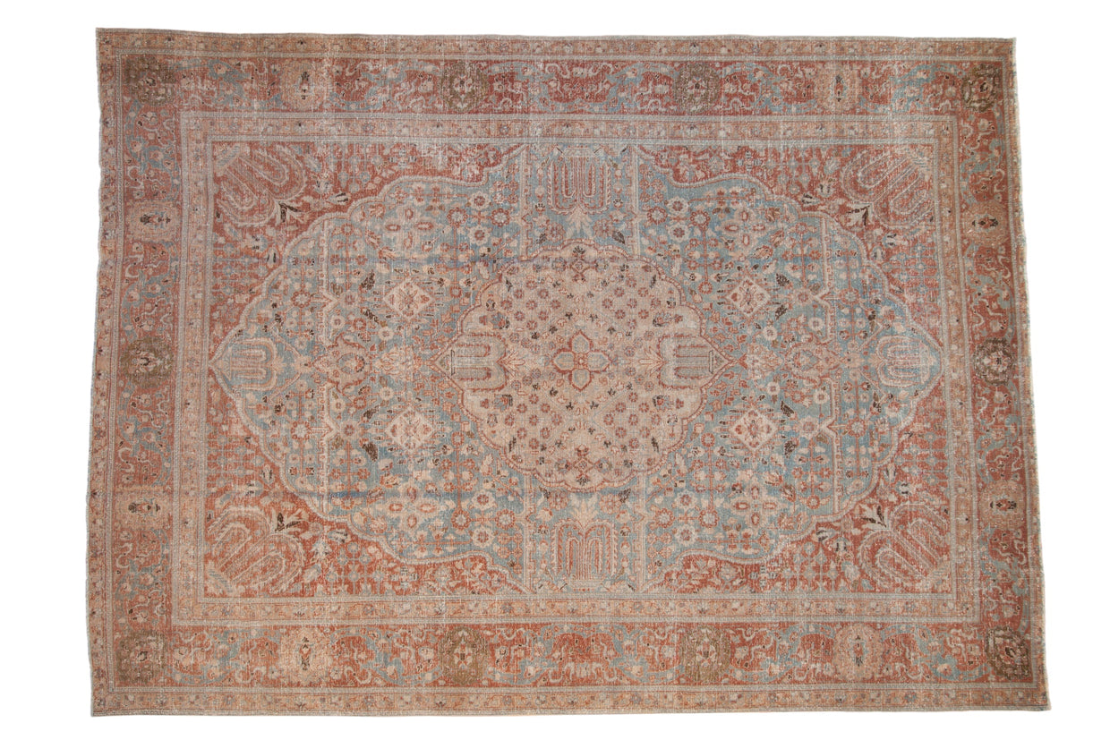 8x11 Vintage Distressed Tabriz Carpet