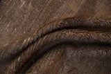High-pile Vintage Tulu carpet in coffee brown with subtle banded abrashes.