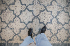6x9 Distressed Indian Moroccan Design Carpet