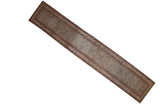 Distressed vintage Hamadan runner, allover Herati pattern in muted teal, charcoal, and brown, 3x16.5.