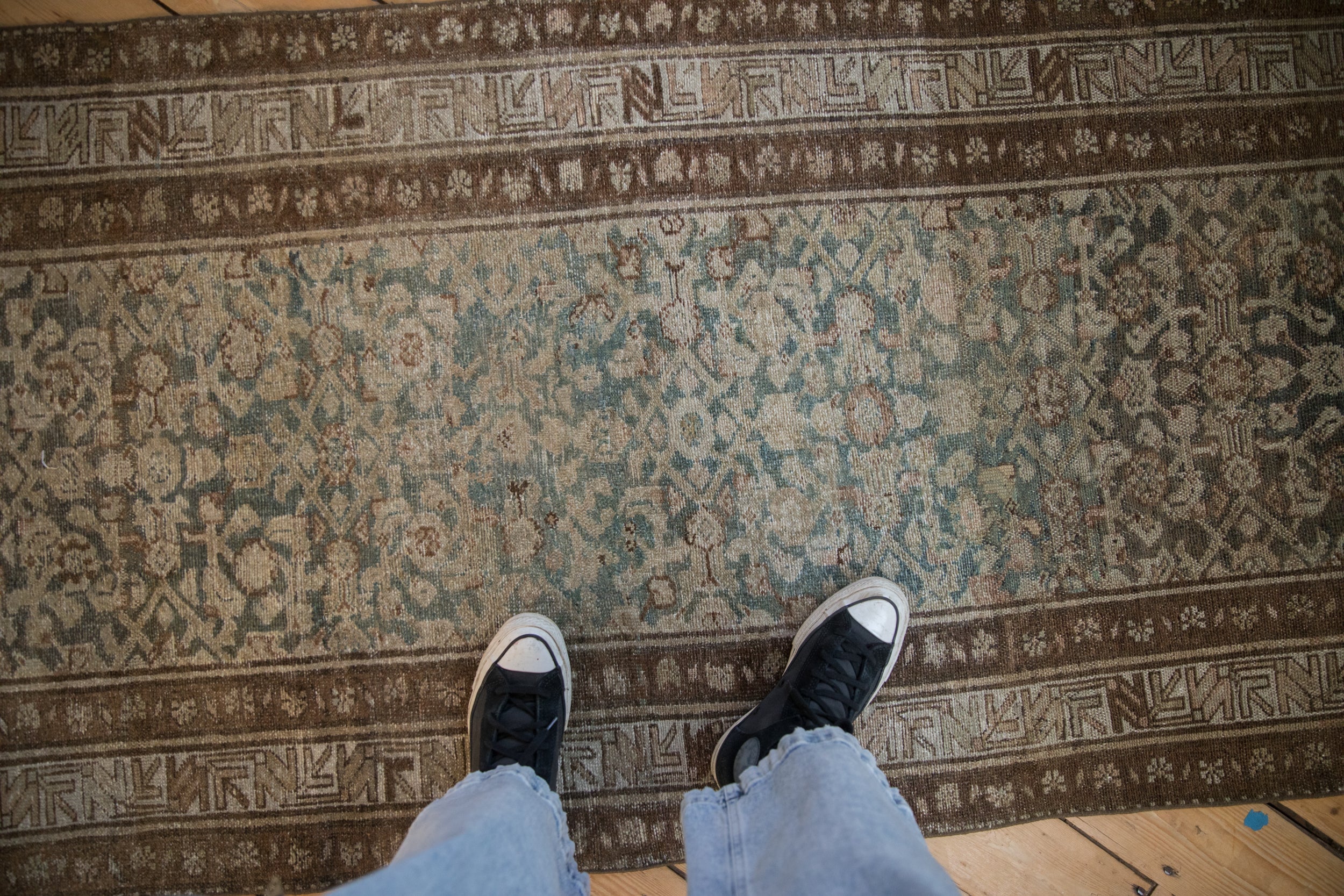 Vintage Distressed Hamadan Rug Runner // ONH Item: ee004724, Image 1