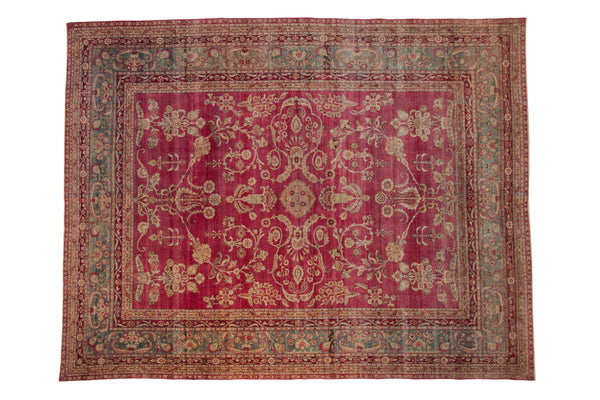 Antique Distressed Yezd Carpet // ONH Item: ee004726