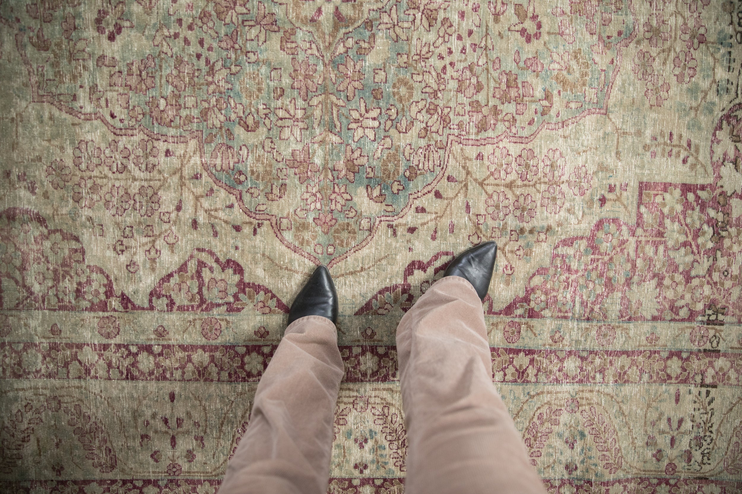 Antique Distressed Kerman Carpet // ONH Item: ee004727, Image 1