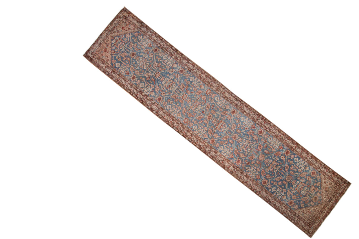 3x13.5 Antique Distressed Malayer Rug Runner