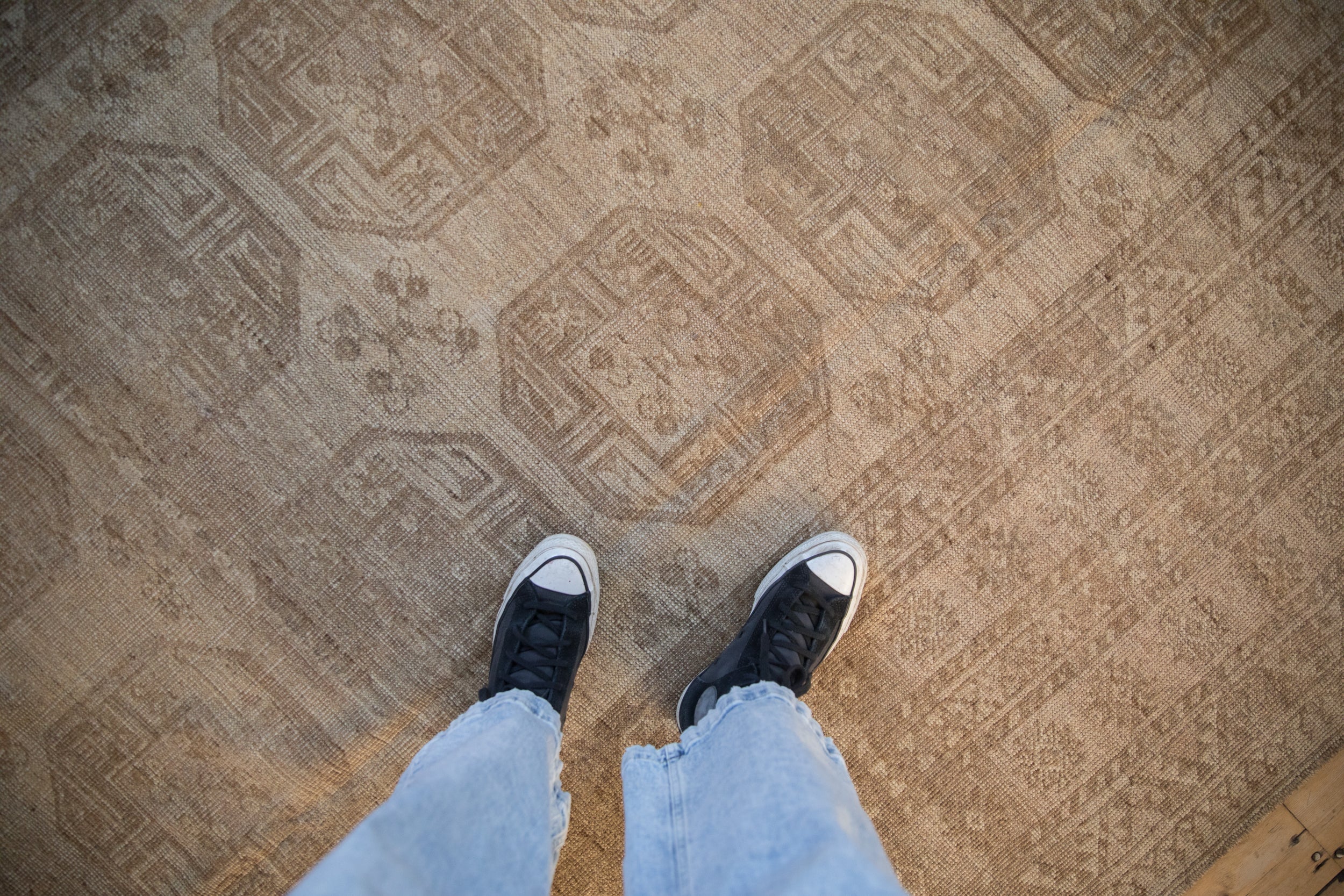 Vintage Distressed Ersari Carpet // ONH Item: ee004732, Image 1