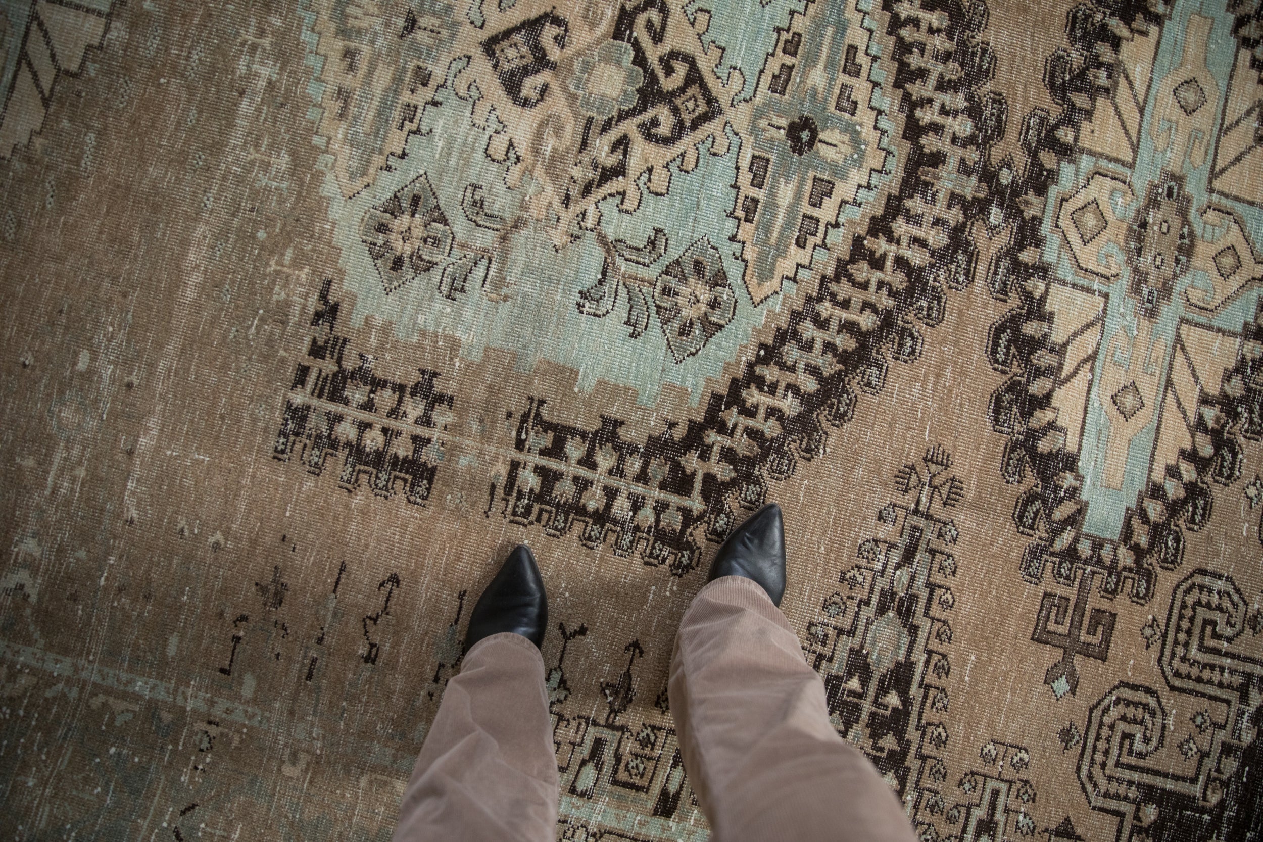 Vintage Distressed Overdyed Veece Carpet // ONH Item: ee004751, Image 1