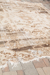 8.5x12 Distressed Vintage Black And White Rug // ONH Item er019164c Image 7